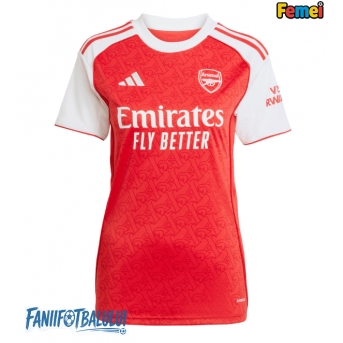 Arsenal Tricou Fotbal Replică 2025-26 Femei Acasa